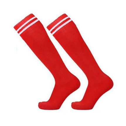 Mens Womens Sports Breathable Tube Long High Socks Knee Warm Casual Footy Soccer - White.