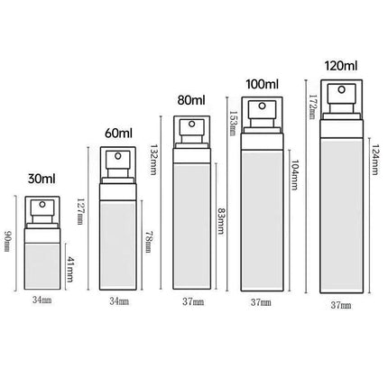 10pcs Small Empty Spray Bottles for Disinfectant Fine Mist Travel Dispense - Spray-Bottle-10pcs-60ml.