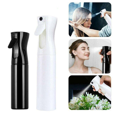 300ml Continuous Spray Bottle Ultra Fine Mist Dispenser Sanitizer Salon - White.