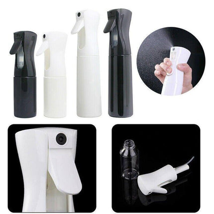 300ml Continuous Spray Bottle Ultra Fine Mist Dispenser Sanitizer Salon - White.