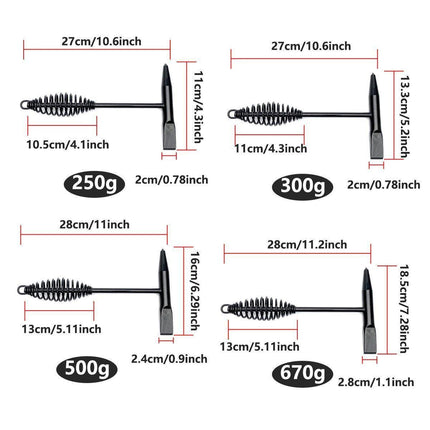 Welding Chipping Hammer Spring Handle Hold Heart Cleaning Harden DIY Metal Black - 670g.