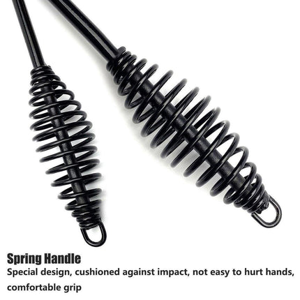 Welding Chipping Hammer Spring Handle Hold Heart Cleaning Harden DIY Metal Black - 670g.