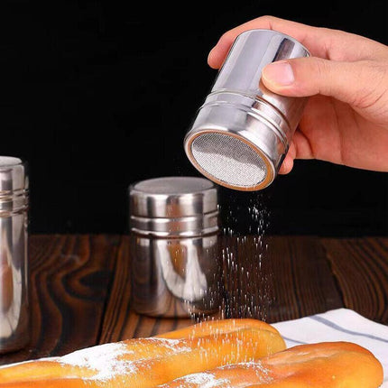 Stainless Steel Icing Sugar Cocoa Coffee Shaker Flour Duster Chocolate Powder.