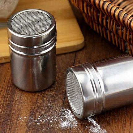 Stainless Steel Icing Sugar Cocoa Coffee Shaker Flour Duster Chocolate Powder.