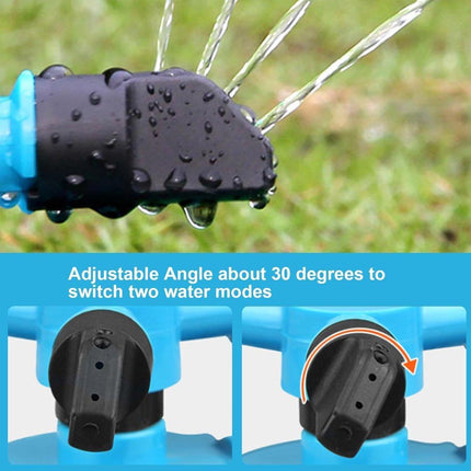 Small Disc Sprinkler 360 Degree Rotating Garden Sprayer Three Prong Spray Water - Green.