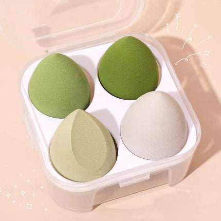 4PCS Value Makeup Foundation Blender Sponge Blending Puff Cosmetic Beauty Eggs - Yellow.