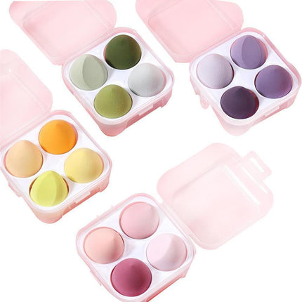 4PCS Value Makeup Foundation Blender Sponge Blending Puff Cosmetic Beauty Eggs - Green.