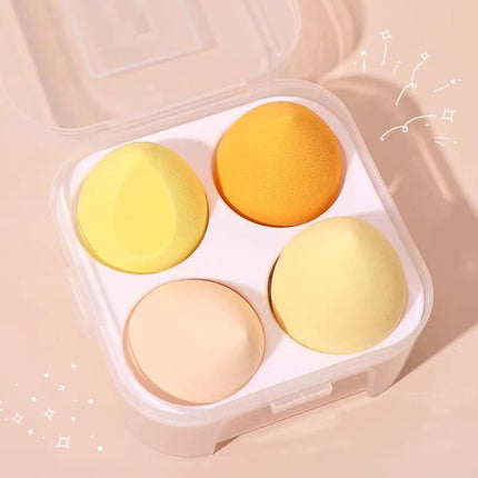 4PCS Value Makeup Foundation Blender Sponge Blending Puff Cosmetic Beauty Eggs - Green.