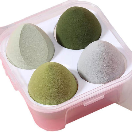 4PCS Value Makeup Foundation Blender Sponge Blending Puff Cosmetic Beauty Eggs - Green.