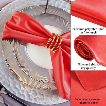 50PCS Polyester Plain Fabric Cotton Napkins For Wedding Cloth pc Table Dinner - Black.
