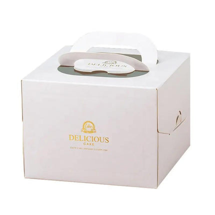 30PCS White Portable Cake Boxes Display Window Packing Case Party with Handle Birthday - 8 inch.