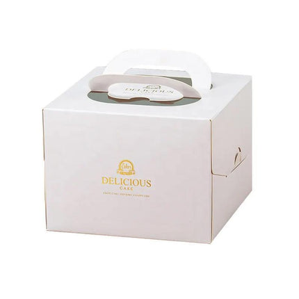 30PCS White Portable Cake Boxes Display Window Packing Case Party with Handle Birthday - 12 inch.