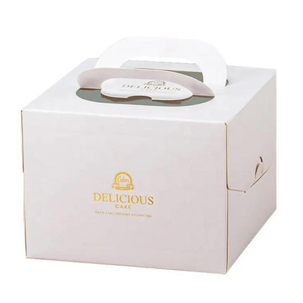 30PCS White Portable Cake Boxes Display Window Packing Case Party with Handle Birthday - 12 inch.