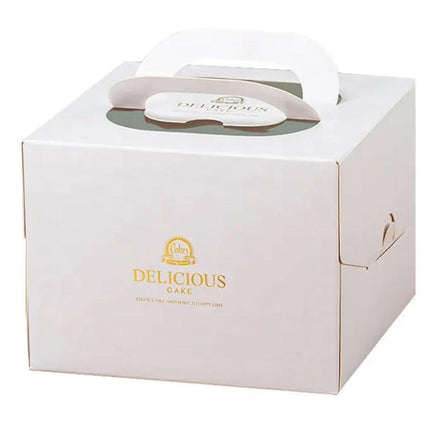 30PCS White Portable Cake Boxes Display Window Packing Case Party with Handle Birthday - 12 inch.