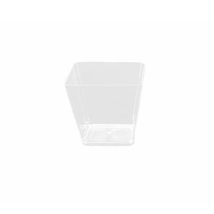 40-50 Pcs Mousse Cake Dessert Cups Clear Plastic Sample Drink Wine Jelly Tumbler - 40PCS-Square-70*42MM.