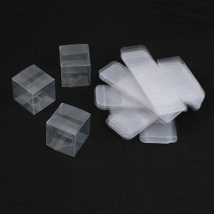 50X Clear Macaron Square Boxes Bomboniere Wedding Favour Gift Packaging 5X5X5cm - 50PCS.