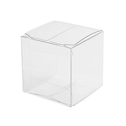 50X Clear Macaron Square Boxes Bomboniere Wedding Favour Gift Packaging 5X5X5cm - 50PCS.