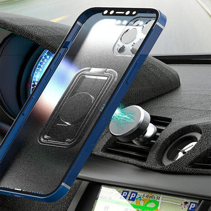 Portable Multifunctional Folding Metal Mobile Phone Holder Bracket Desktop Stand - Rose Gold.