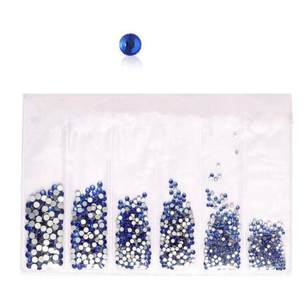 1440Pcs Glitter Rhinestones Crystal Clear Flat Bottom Glass Nail Art Nail Drill - Light Green.