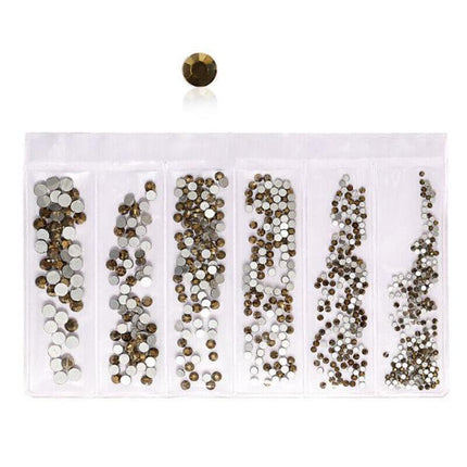 1440Pcs Glitter Rhinestones Crystal Clear Flat Bottom Glass Nail Art Nail Drill - Starry.
