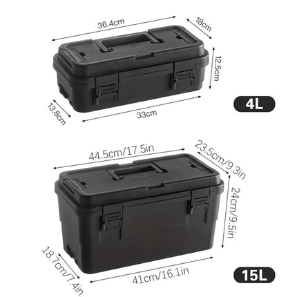 Multi Function Toolbox Household Car Storage Organizer Outdoor Hardware Case - 4L.
