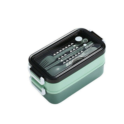Bento Box Lunch Containers Food Microwave Stainless Portable Dinnerware Au - Blue.