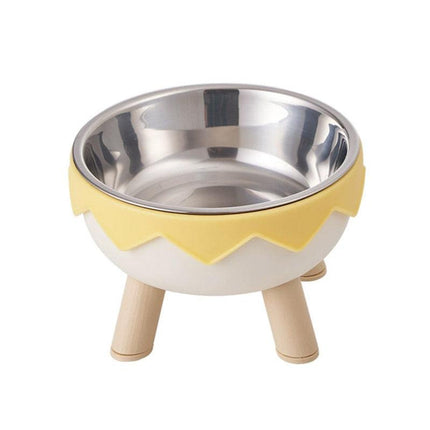 Eggshell Tall Pet Bowl Cat Dog Food Bowl Anti Slip Durable Raised Feeding Bowl - Green.