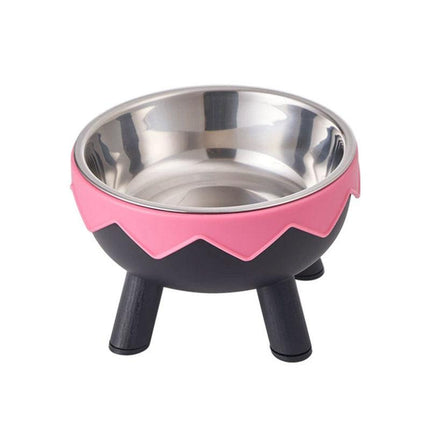 Eggshell Tall Pet Bowl Cat Dog Food Bowl Anti Slip Durable Raised Feeding Bowl - Green.