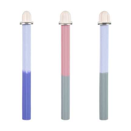 Non-Slip Silicone Parrot Perch Stand Stick Grinding Claw Bird Cage Accessories - Pink Grey.