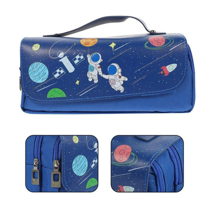 Functional Pencil Case Stationery Bag Pen Holder Storage Organizer for School - 01.
