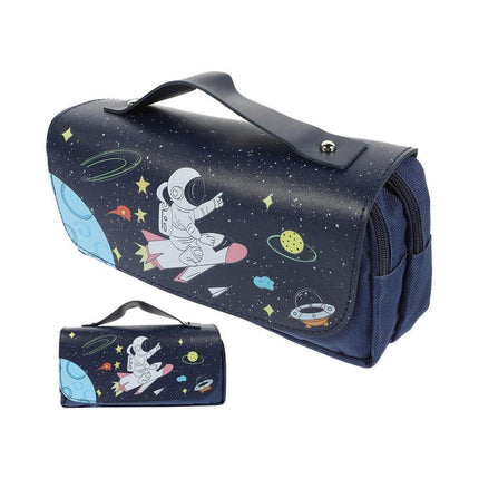 Functional Pencil Case Stationery Bag Pen Holder Storage Organizer for School - 01.
