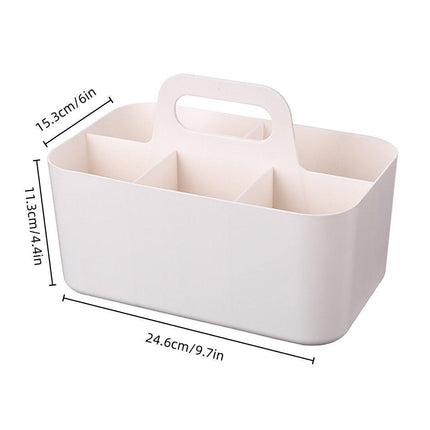 Multi Functional Desktop Organizer Compartmentalized Storage Box Portable Basket - Pink.
