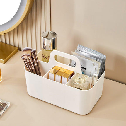 Multi Functional Desktop Organizer Compartmentalized Storage Box Portable Basket - Pink.