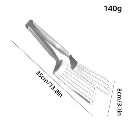 Stainless Steel Steak Tongs Multi-Functional Kitchen Tool for BBQ and Fried Fish.