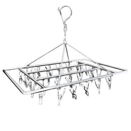 30/40/55 Pegs Stainless Steel Laundry Sock Underwear Clothes Dryer Rack Hanger - 55Pegs.