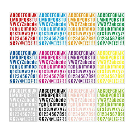10pcs Letter Stickers Colorful DIY Scrapbooking Water Bottle Greeting Cards - Dark Blue.