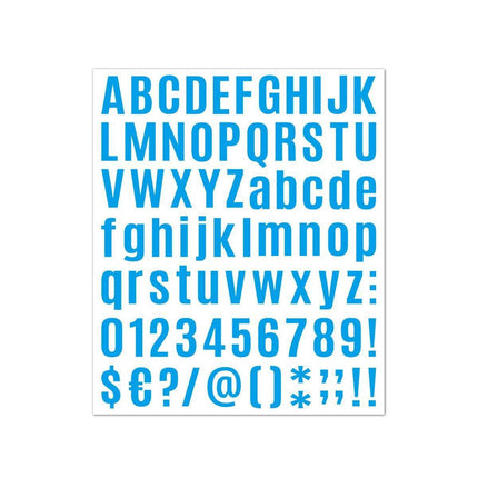 10pcs Letter Stickers Colorful DIY Scrapbooking Water Bottle Greeting Cards - Light Blue.