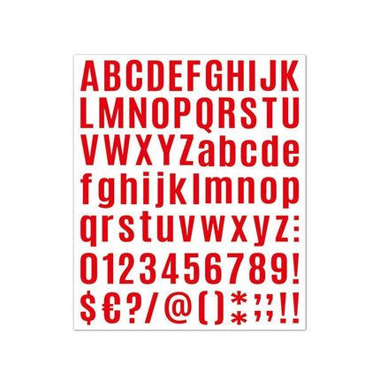 10pcs Letter Stickers Colorful DIY Scrapbooking Water Bottle Greeting Cards - Rose Red.