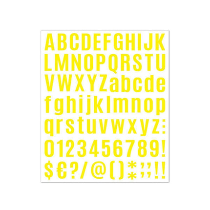 10pcs Letter Stickers Colorful DIY Scrapbooking Water Bottle Greeting Cards - Yellow.