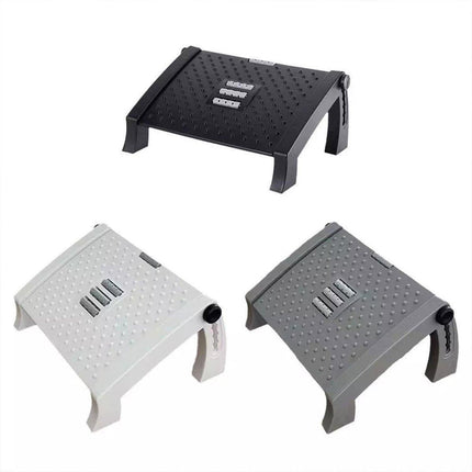 1PC Adjustable Office Foot Rest Pedal Stool Sofa Leg Support for Home or Desk Use - Black.
