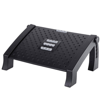 1PC Adjustable Office Foot Rest Pedal Stool Sofa Leg Support for Home or Desk Use - Black.