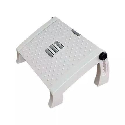 1PC Adjustable Office Foot Rest Pedal Stool Sofa Leg Support for Home or Desk Use - Black.