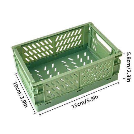 4PCS Collapsible Plastic Storage Box Desktop Organizer Basket Storage Container.