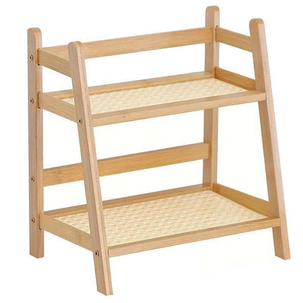 Multi Tier Desktop Storage Shelf Organizer Rack for Home Office and Study Use.