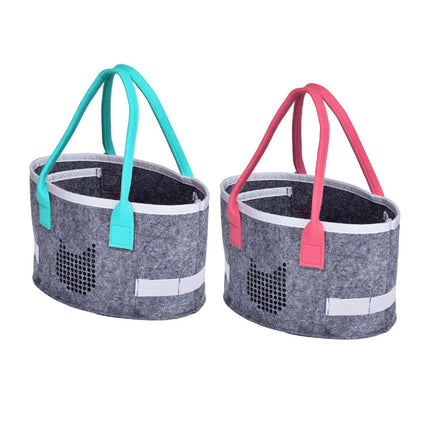 2pcs Doll Storage Organization Bag Felt Handbag Toy Organizer Storage.