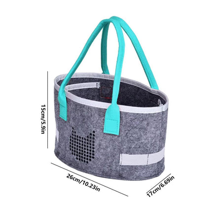 2pcs Doll Storage Organization Bag Felt Handbag Toy Organizer Storage.