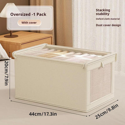 Dustproof Wardrobe Storage Box with Lid Large Clothes Organiser Container.