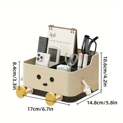 Desktop Organizer Storage Box Household Clutter Compartmentalized Container - Standing.