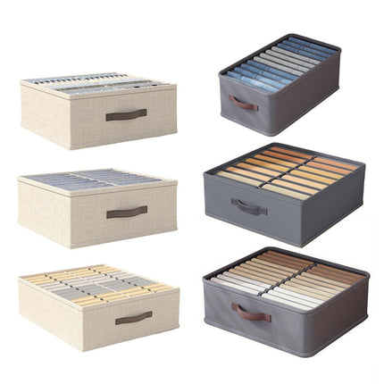 Closet Organizers Storage Bins Portable Washable Organizer for Clothing Socks - Beige-24 Grids.