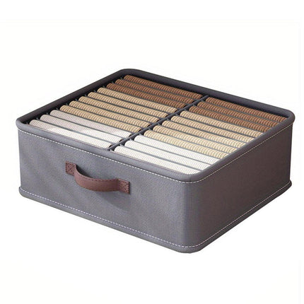 Closet Organizers Storage Bins Portable Washable Organizer for Clothing Socks - Beige-24 Grids.